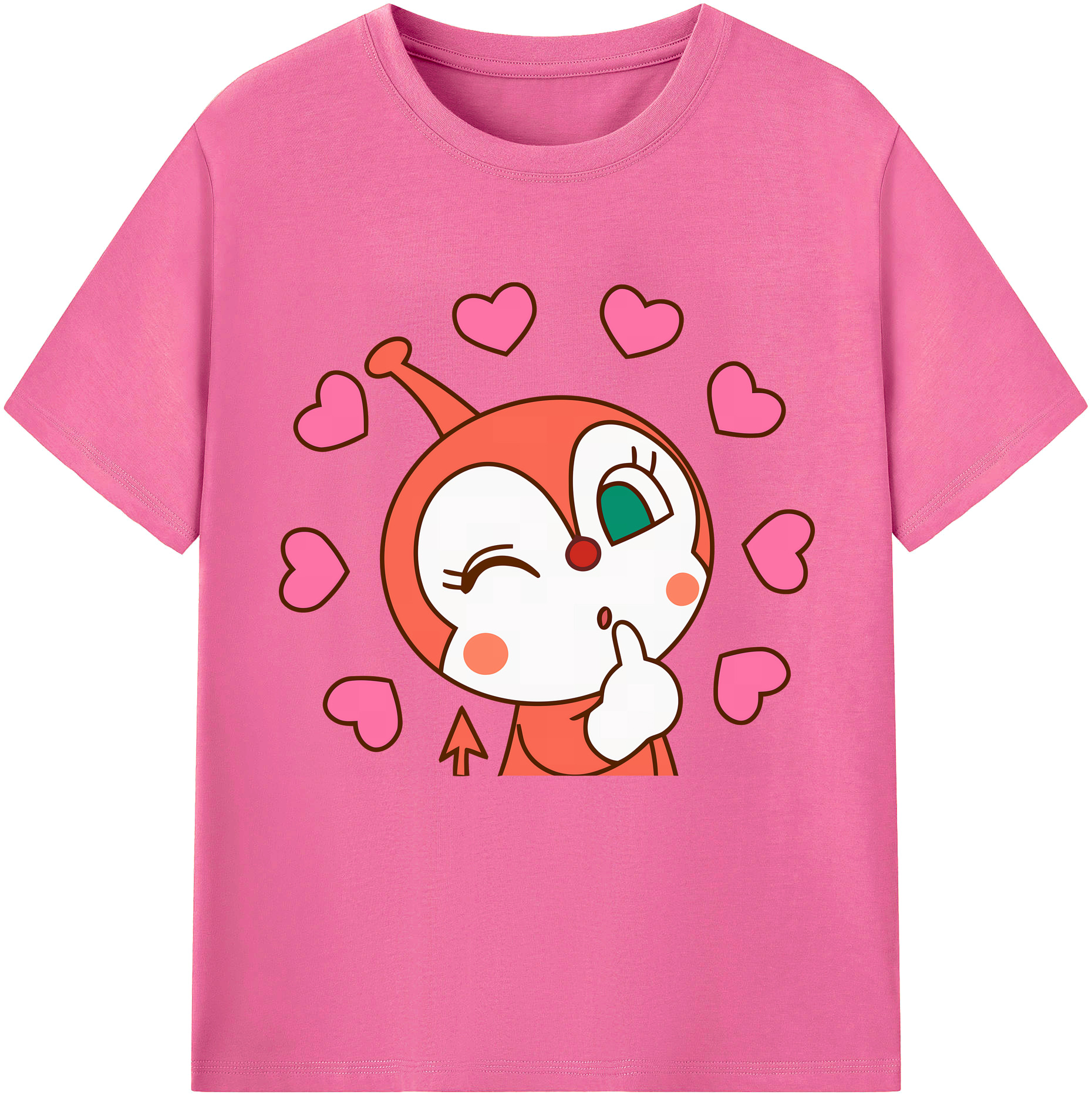 （画像用） アンパンマン Anpanman レディースカジュアルプリントTシャツ（綿100％）